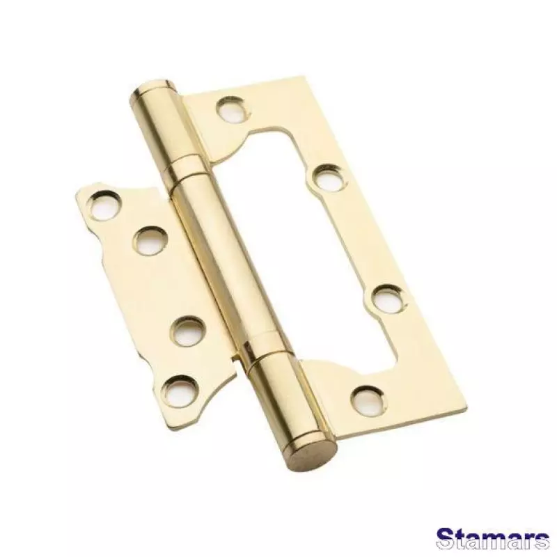 Nefrēzētas durvju eņģes 75 mm zelts