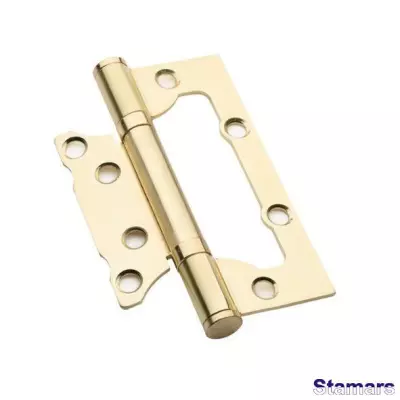 Nefrēzētas durvju eņģes 63 mm zelts