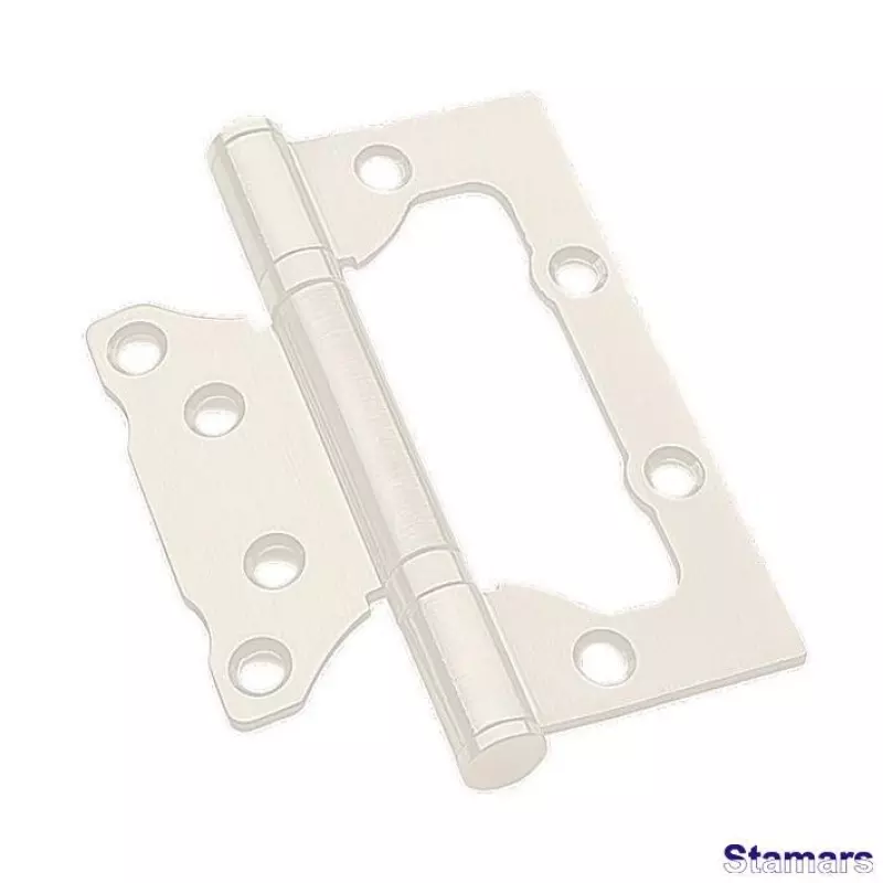 Nefrēzētas durvju eņģes 63 mm balts