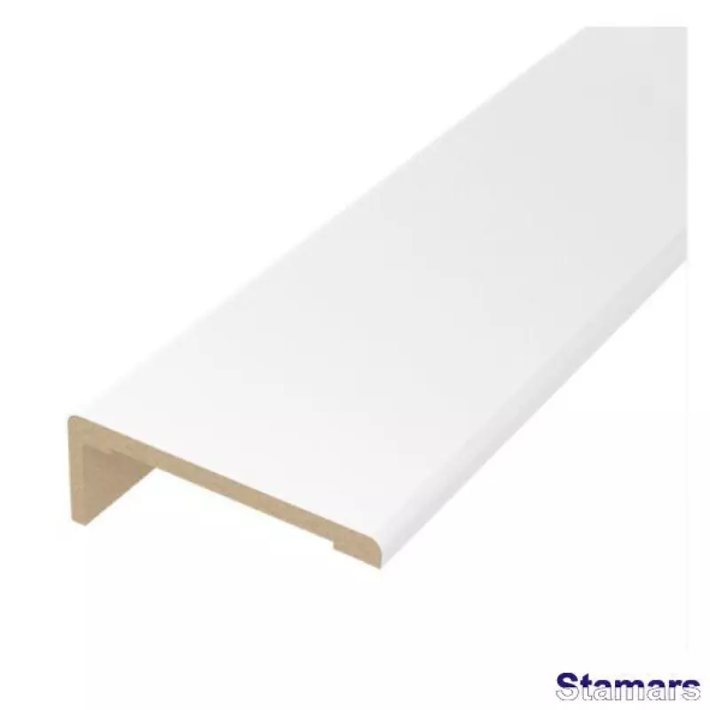 Durvju apmales daļa MDF Balts teleskopiskā PVC Deluxe