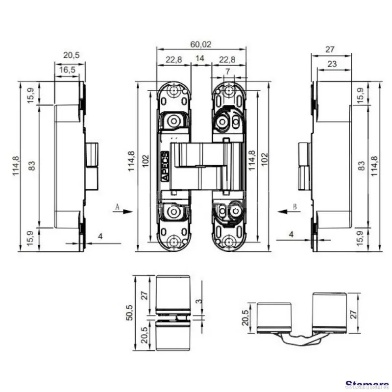 Durvju enģe slēptā APECS, Hroms