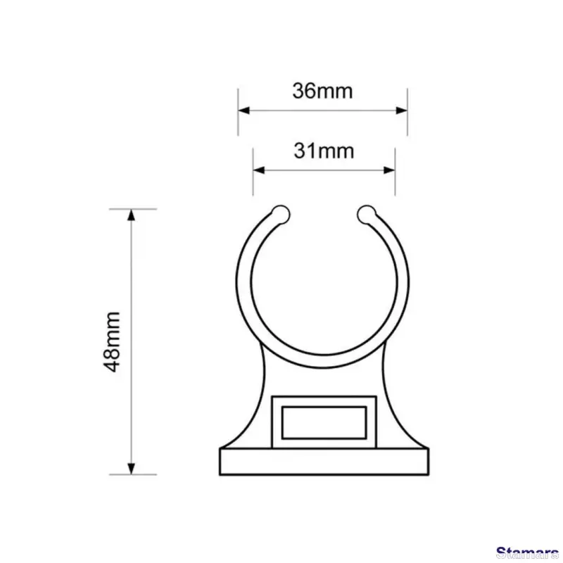 Montāžas kronšteins 32mm iekšējām kanalizācijas caurulēm HC-C32