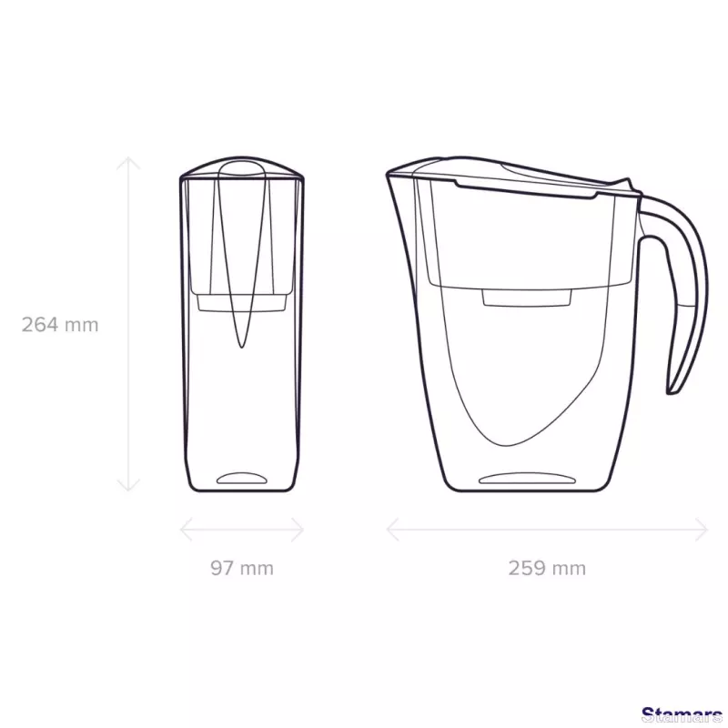 Ūdens fIltrēšanas krūze SMILE A5, Gaiši zaļš