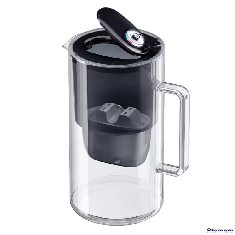 Ūdens filtrēšanas stikla krūze Glass Maxfor+, Melns