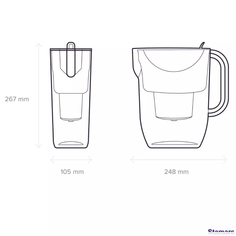 Ūdens filtrēšanas krūze Fresh MFP+, Balts