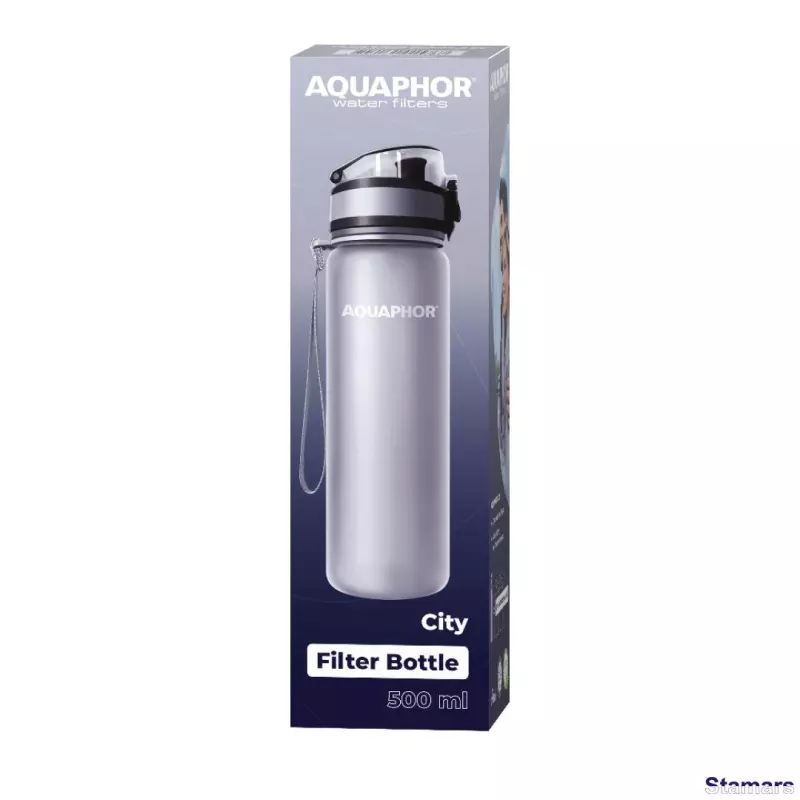 Filtra pudele 500ml City, Pelēks