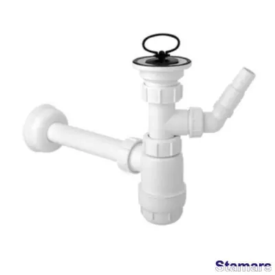 Sifons izlietnei ar papildus  pieslēgumu