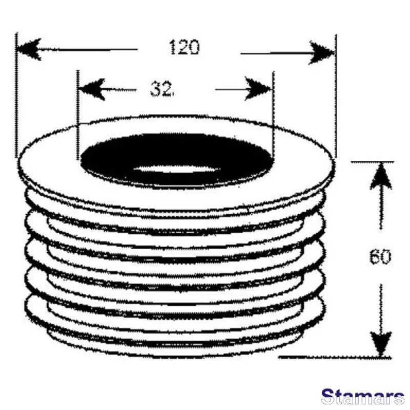 Kanalizācijas redukcija ar  nobīdi 32MM