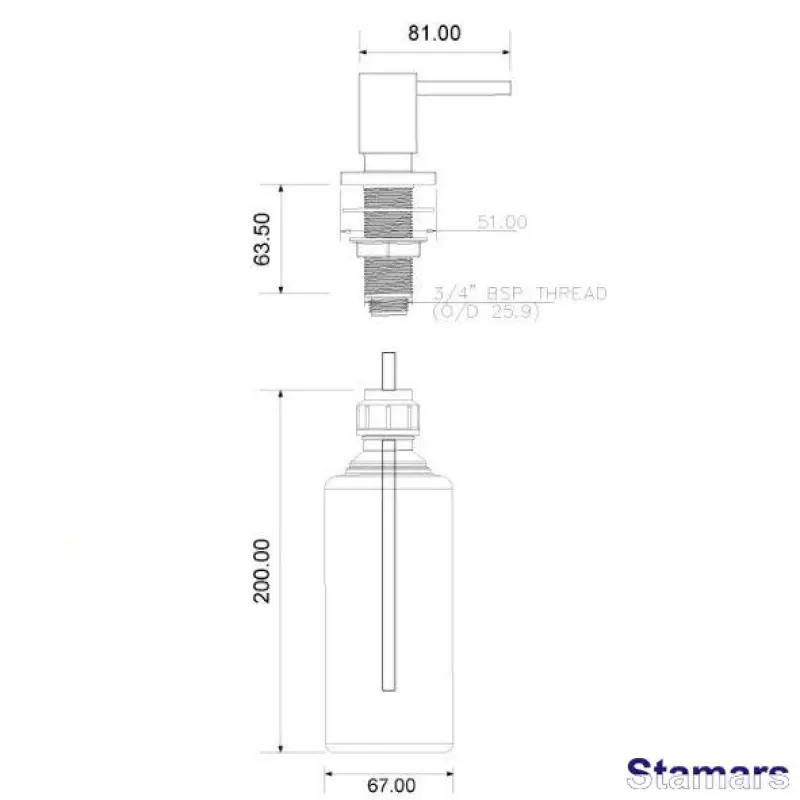 Šķidruma misiņa dozators