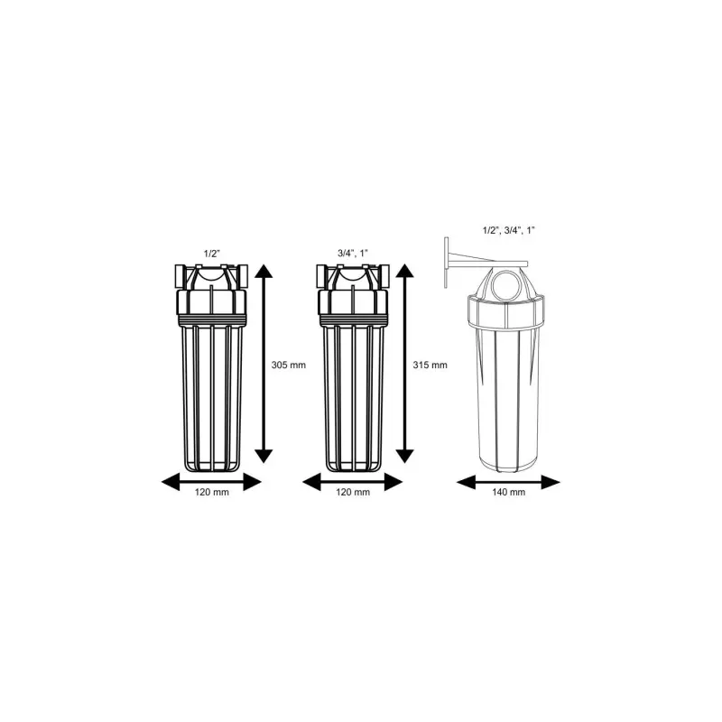 Ūdens filtru korpuss aukstajam ūdenim 10” FHPRN sērijas Aquafilter