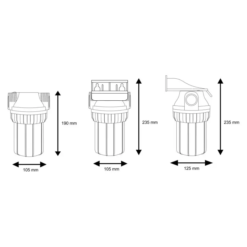 Ūdens filtru komplekts aukstajam ūdenim 5” FHPR5-WB sērijas Aquafilter