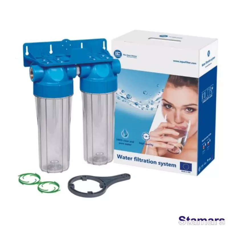 Ūdens filtru komplekts aukstajam ūdenim 10” FHPRCL-B-TWIN sērijas Aquafilter