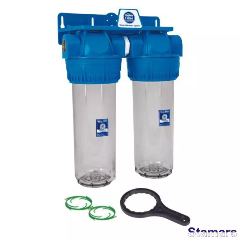 Ūdens filtru komplekts aukstajam ūdenim 10” FHPRCL-3B-TWIN sērijas Aquafilter
