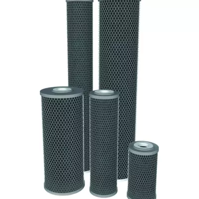 Ūdens filtru kokosriektsta čaulas un bitumiskās aktivētās ogles + speciālā iebēruma kārtridži FCCBL-S sērijas Aquafilter