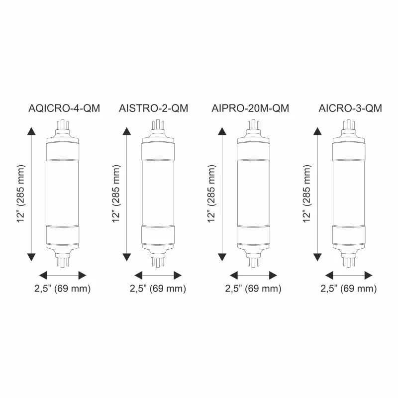 Ūdens filtru kārtridžu maiņas komplekts EXCITO-B-CLR-CRT sērijas Aquafilter