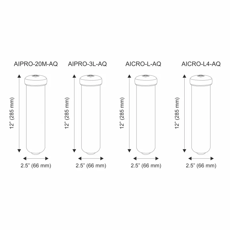 Ūdens filtru kārtridžu maiņas komplekts EXCITO-CLR-CRT sērijas Aquafilter