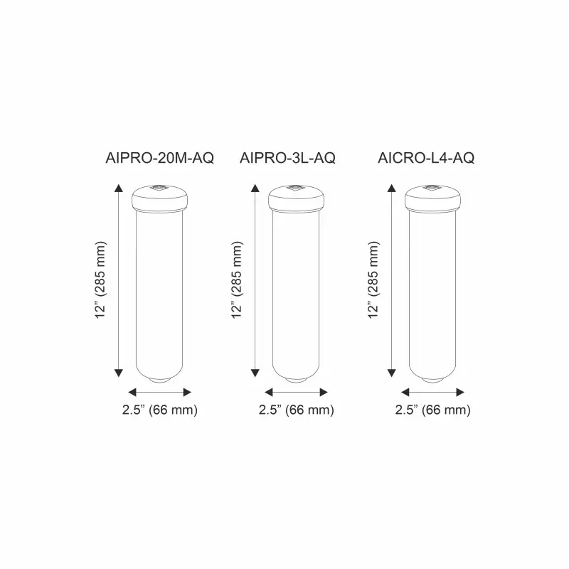 Ūdens filtru kārtridžu maiņas komplekts EXCITO-HF-CRT sērijas Aquafilter