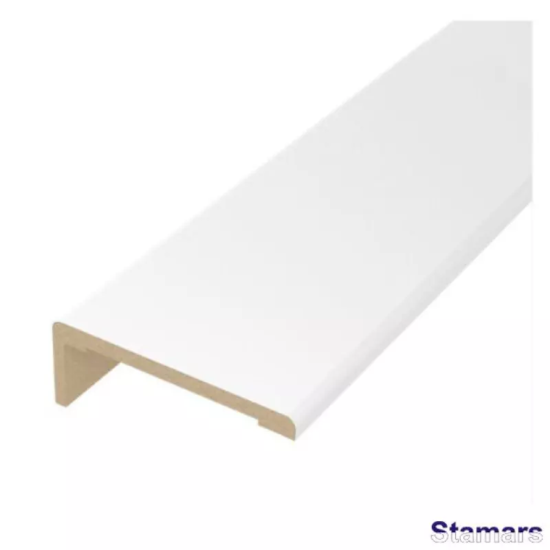 Durvju apmales daļa MDF Balts matēts teleskopiskā PP Premium